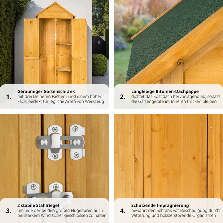 Actual product image tectake Garden storage shed with a pitched roof