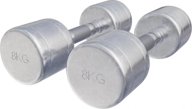 Actual product image Gorilla Sports Chrome dumbbells (2 x 8 kg)