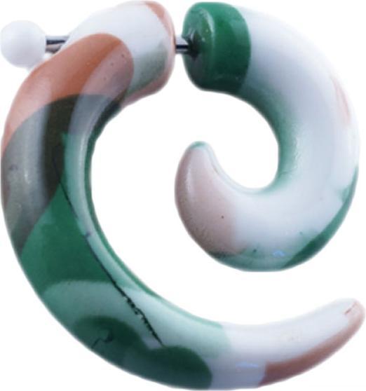 Star Piercing Fake Spirale mit Tarnung Military (Acryl, ohne Messing)