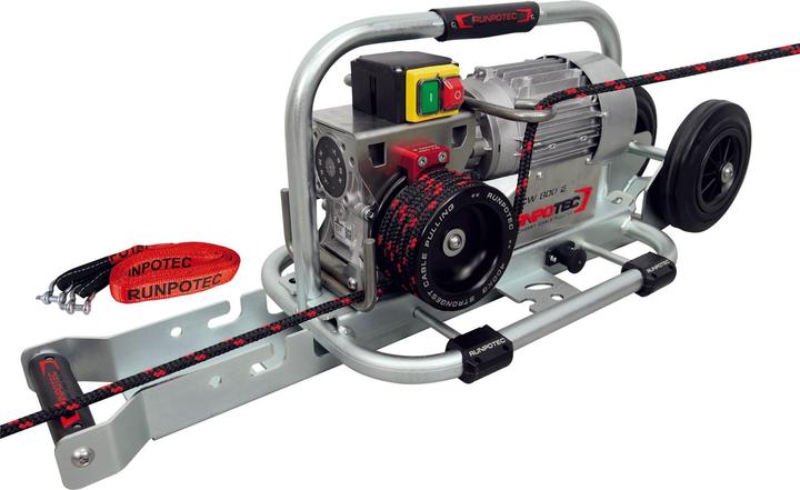 Immagine prodotto Runpotec RUNPO 10138 Argano a cremagliera CW 800E con carrello Argano a fune orizzontale