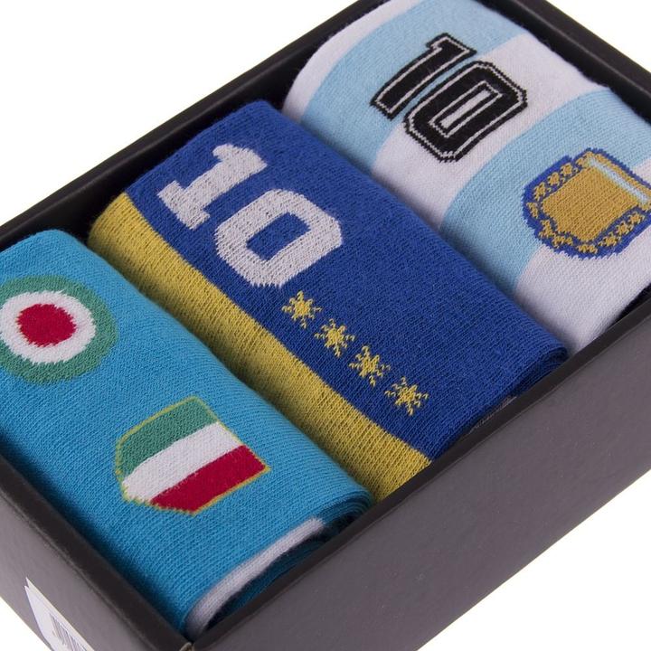 Produktbild Copa Football Maradona Freizeitsocken Box Set | Maradona Napoli Boca Juniors Argentinien Freizeitsocken (40 - 46)