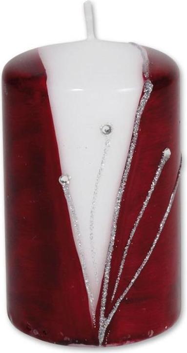 Seyko Geschenke 110457 - Kerzenzylinder "Venus" rot, 11 cm x 7 cm