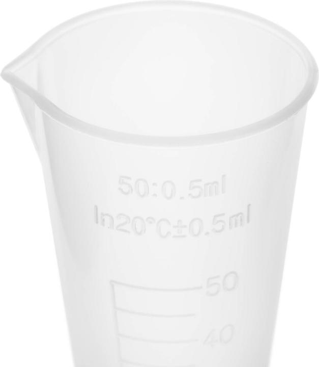 Produktbild Steinberg Messbecher Kunststoff Messzylinder Dosierhilfe Labormessbecher 50 ml 10 Stück
