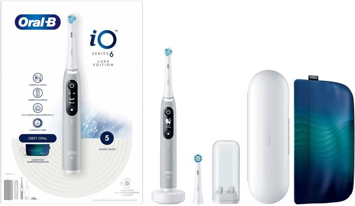 Image du produit Oral-B Elektrische Zahnbürste iO Series6 Grey Opal (Brosse à dents oscillo-rotative)