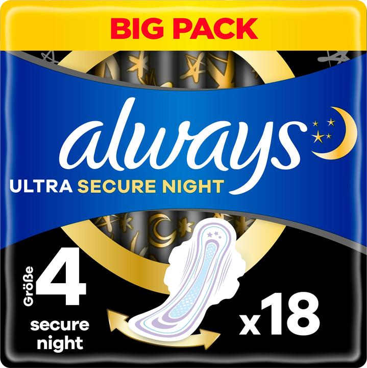 Image du produit Always Ultra Secure Night (18 x, Tampons sanitaires)