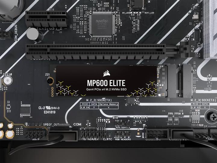 Image du produit Corsair MP600 ELITE 4TB NVMe PCIe M.2 SSD (sans heatsink) (4000 Go, M.2 2280)
