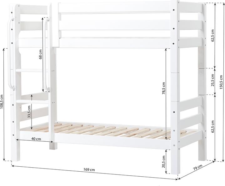 Immagine prodotto Hoppekids PREMIUM Letto a castello 70x160 (70 x 160 cm)