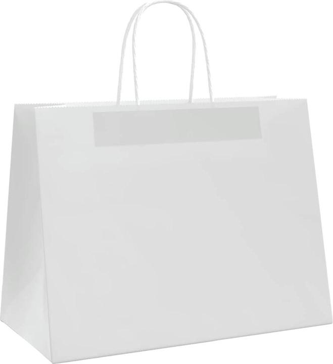 Image du produit VidaXL Sacs en papier kraft 250 pcs. avec anse Blanc 32x17x25 cm Sac en papier (Pochette cadeau, 250 x)