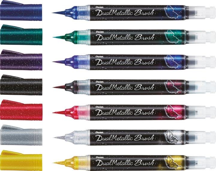 Produktbild Pentel Pinselstift Dual Metallic Brush (Silber, 1 x)
