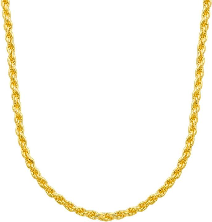 Produktbild Candy Kordelhalskette Edina 3.5mm, 925 Sterling Silber, vergoldet (925 Sterling Silber, 18k vergoldet, 42 cm)