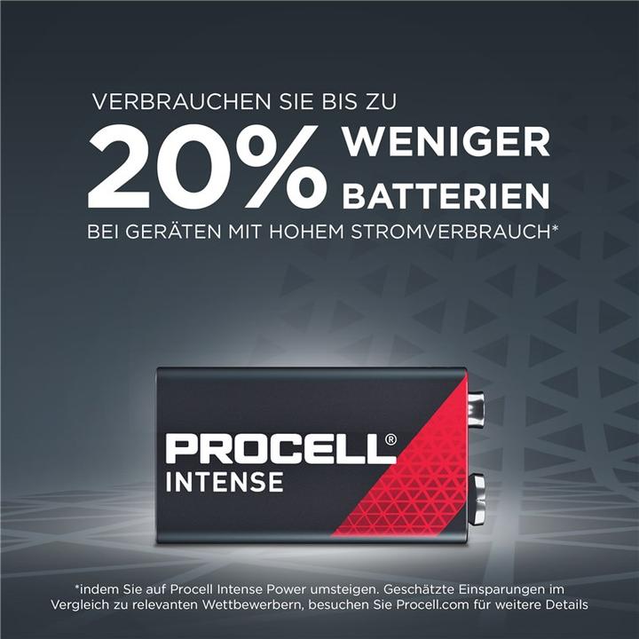 Image du produit Duracell Procell Intense Power (10 pcs, 9V Block, 673 mAh)