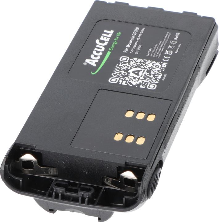 Actual product image AccuCell Battery suitable for Motorola GP320, GP340, GP360, HNN9008 1300-1500mAh