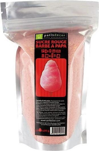 Image du produit Patisdécor Préparation de Barbe à papa - Cerise(400g) (400 g)