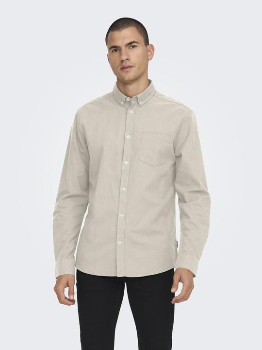 Produktbild Only & Sons Slim Fit Button-Down Kragen Hemd Oxford Hemd (L)