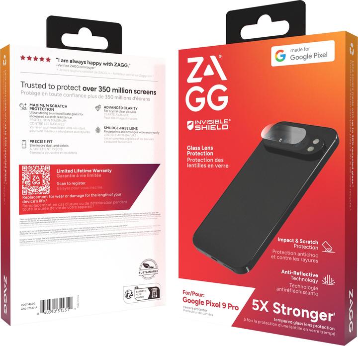 Produktbild Zagg InvisibleShield Gehärtetes Glass Camera Protector Google Pixel 9 Pro (1 Stück, Google Pixel 9 Pro Fold)