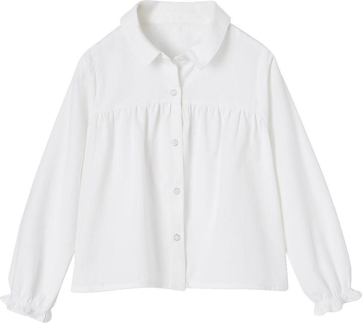 Actual product image Vertbaudet Wide-cut girls' blouse made from cotton fabric (92)