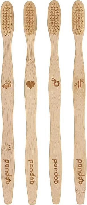 Actual product image Pandoo Bamboo toothbrush 4pcs (Medium, 4 x)