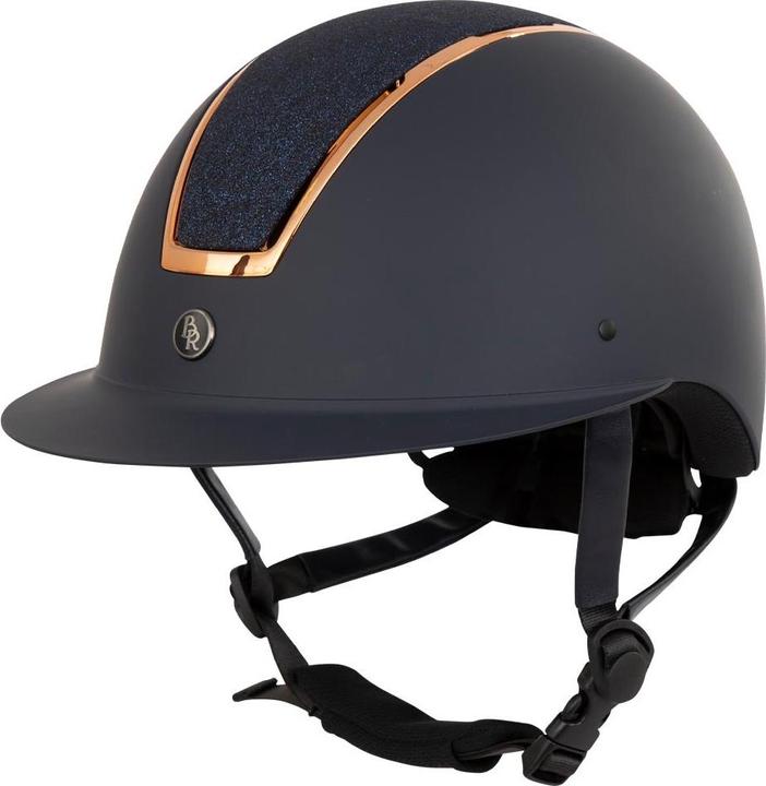 BR Equestrian Equipment riding helmet with polo visor omega painted glitter