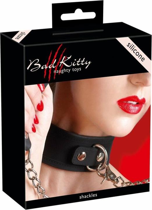 Actual product image Bad Kitty Silicone collar with leash