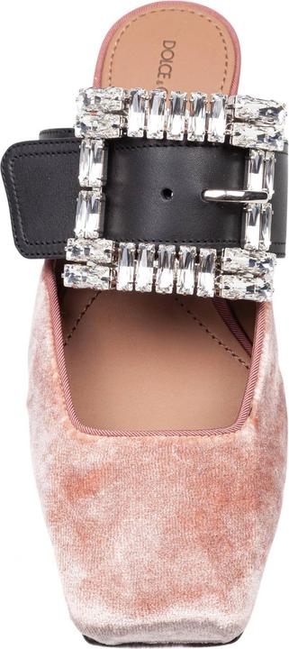 Produktbild Dolce & Gabbana velvet sabot with jewel buckle (37)