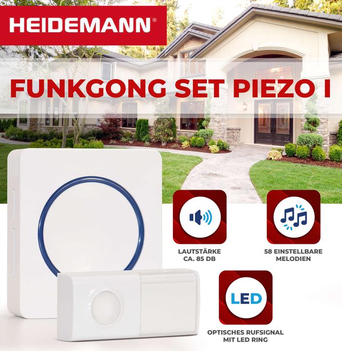 Actual product image Heidemann Piezo I radio chime set (Wireless)