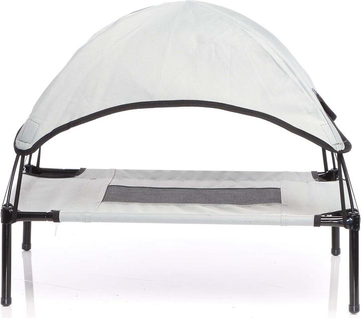 Immagine prodotto Wiltec Letto portatile per animali domestici relax all'aperto Letto per cani a baldacchino S Grigio (Cane)