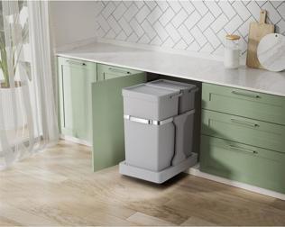 Actual product image EKO Waste Bin 15+20L Grey Deco Duo Built-In (35 l)