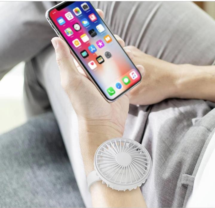 Actual product image Basetech Rechargeable Mini Fan