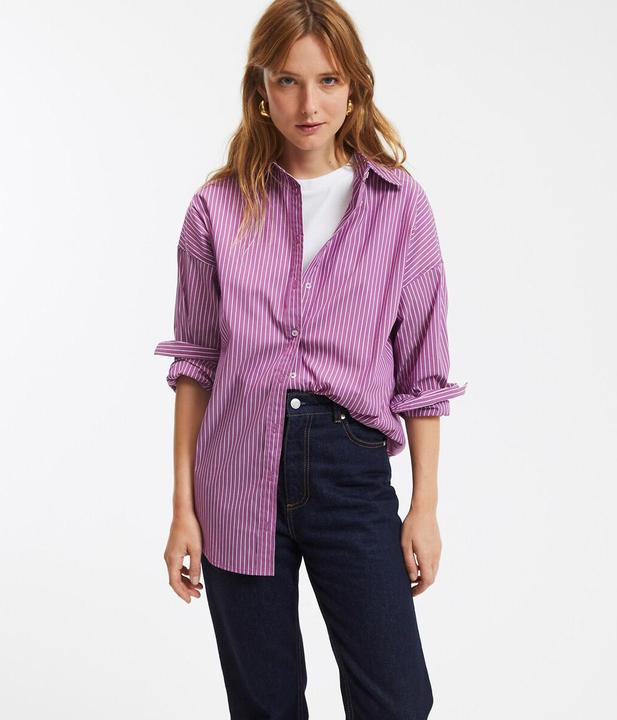 La Redoute Collections Weite Hemdbluse mit Streifen Signature APOLLINE