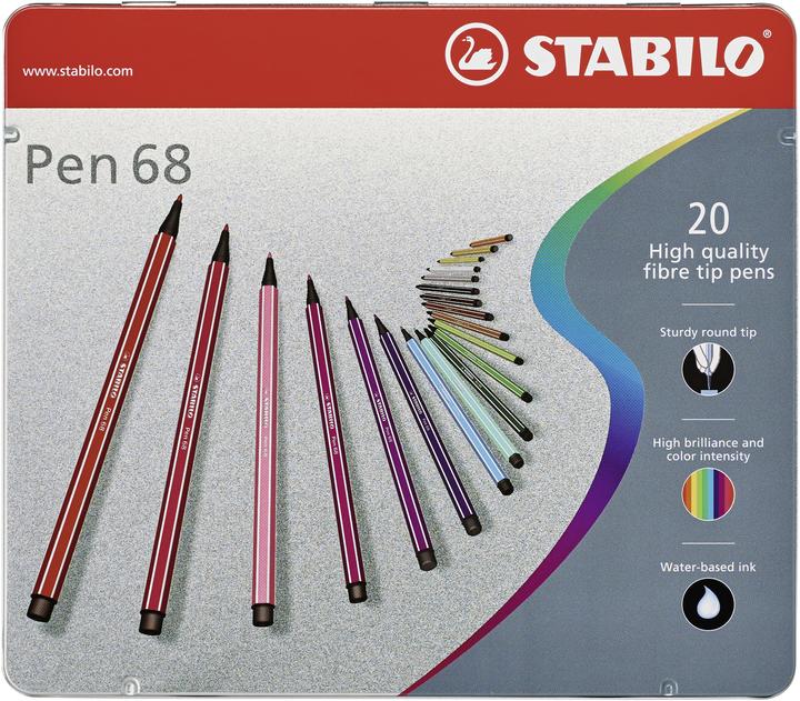 Actual product image STABILO Pen 68 Premium felt-tip pen (Multicoloured, 20 x)