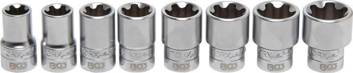 Immagine prodotto BGS Serie di bussole profilo T Plus (per Torx Plus) 12,5 mm (1/2") 18EP - 32EP 8 pz. (1/2")