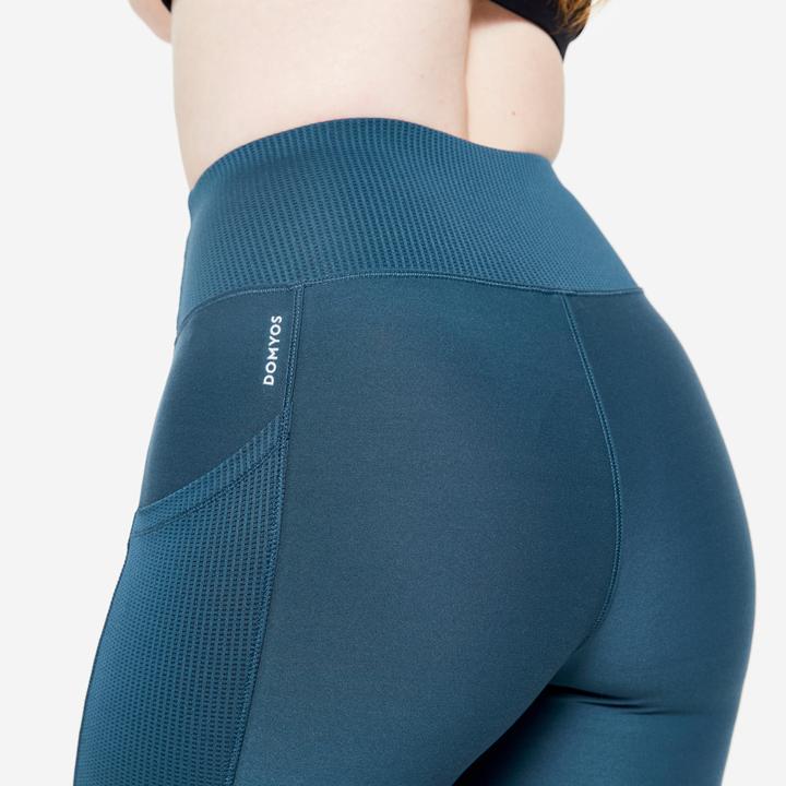 Image du produit Domyos leggings sport femme poche téléphone taille haute - bleu (W26/L30)