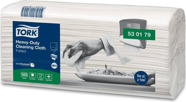 Actual product image Tork Cleaning cloth 530179 L238xW338approx. mm white 1-ply, unembossed (1 x)