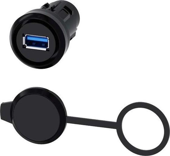 Image du produit Siemens USB port, 22 mm, plastic, black