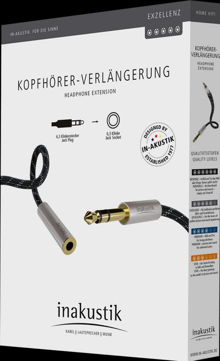 Image du produit Inakustik Extension pour casque d'écoute (3 m, jack 6.3mm)