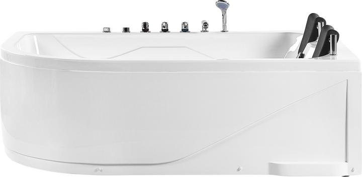 Immagine prodotto Beliani Vasca idromassaggio ad angolo bianca con LED 180 x 120 cm a sinistra CALAMA (437 l, 180 cm, 120 cm)