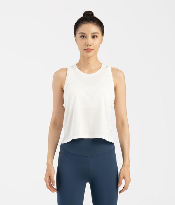 Actual product image Kiprun Débardeur court de Running respirant Femme - Run 500 Dry blanc (L)