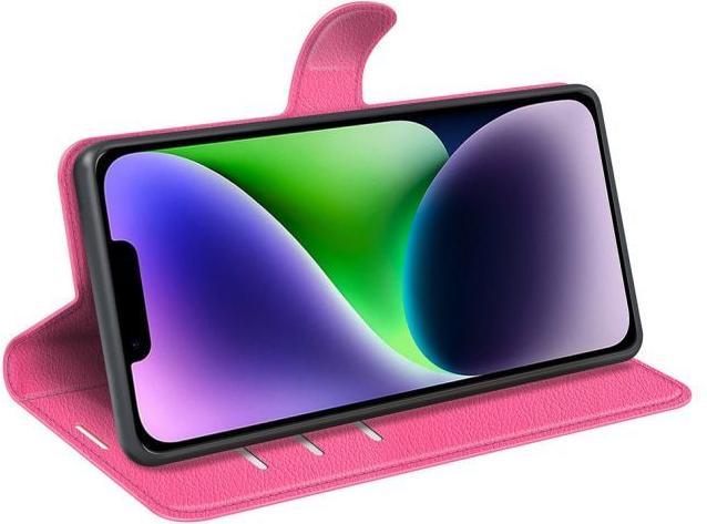 Actual product image MU Classic Litchi Leather Bookcover Series (Apple iPhone 15)