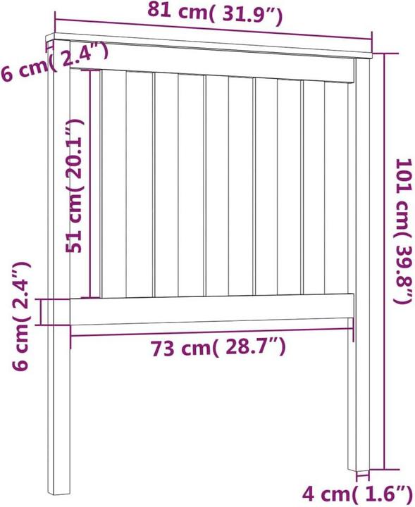 Produktbild VidaXL Hardy (81 x 6 x 101 cm)