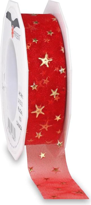 Produktbild Pattberg Geschenkband Canada 2.5 cm x 20 m, Rot/Gold (Geschenkband, 1 x)