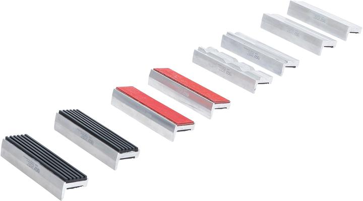 Actual product image BGS Bench Vice Jaw Protector Set Aluminium 100 mm 8 pcs.
