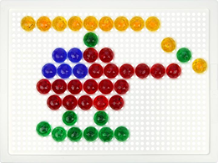 Actual product image Magni 35622 - Mosaic plug-in game set, plug-in mosaic with 80 transparent plugs, mosaic plug Ø 15 mm