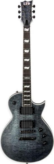 Produktbild ESP LTD EC-401 QM STBLKS E-Gitarre See Thru Black (E-Gitarre, Pao-Ferro, Mahagoni, Griffbrett, Grover-Mechaniken)