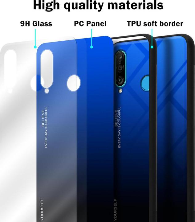 Actual product image Cadorabo TPU 2 colors glass cover (Huawei P30 Lite)