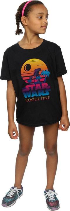 Actual product image Star Wars Girls Rogue One Logo Sunset Cotton T-Shirt (140, 146)