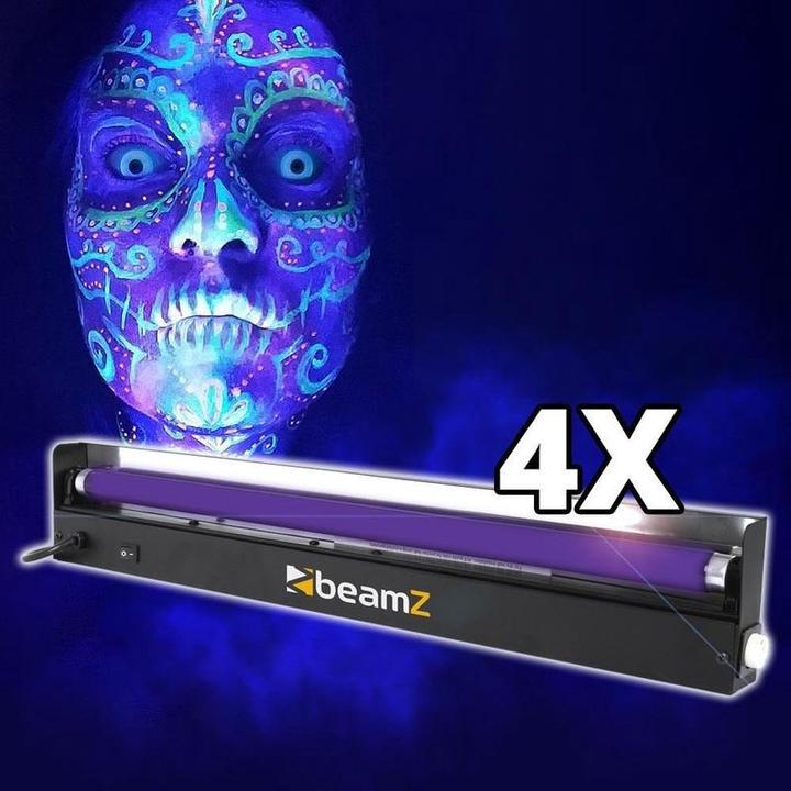 Image du produit Halloween TL Blacklight Set - 4x 60 cm tl Blacklight in Armatuur