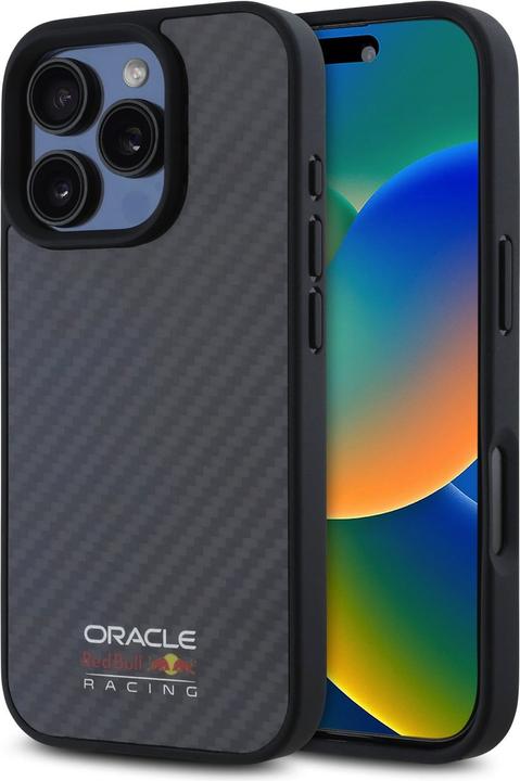 Produktbild Red Bull Racing Hülle Simple Carbon mit Logo MagSafe (Apple iPhone 16 Pro Max)