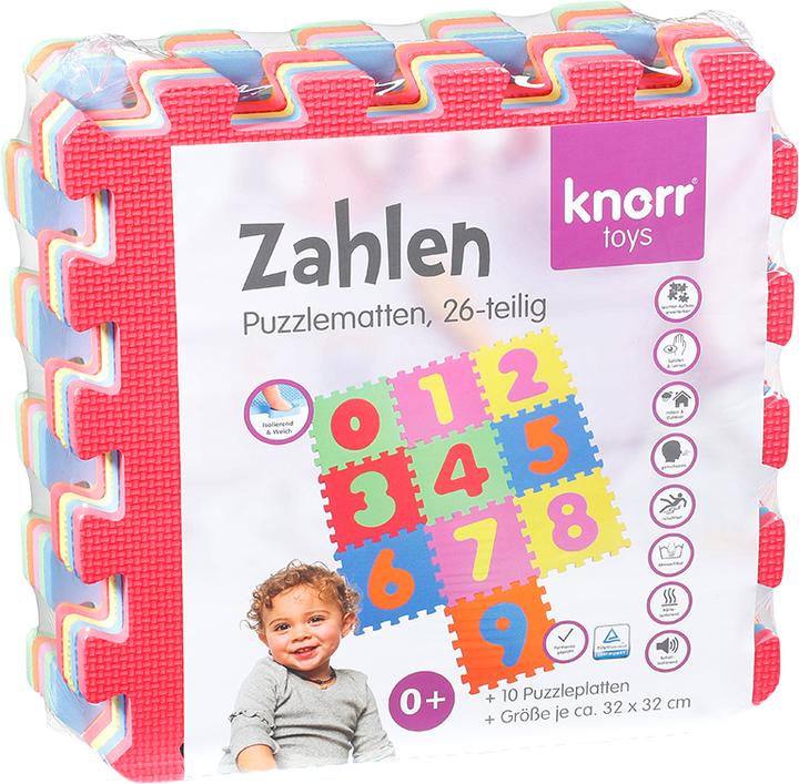 Immagine prodotto Knorrtoys Tappetino per puzzle - "Numeri"/10 pezzi/32 cm (32 x 32 cm)