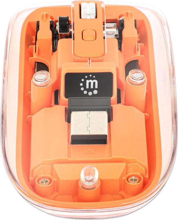 Actual product image Manhattan MH Transparent 4D mouse, White (Wireless)