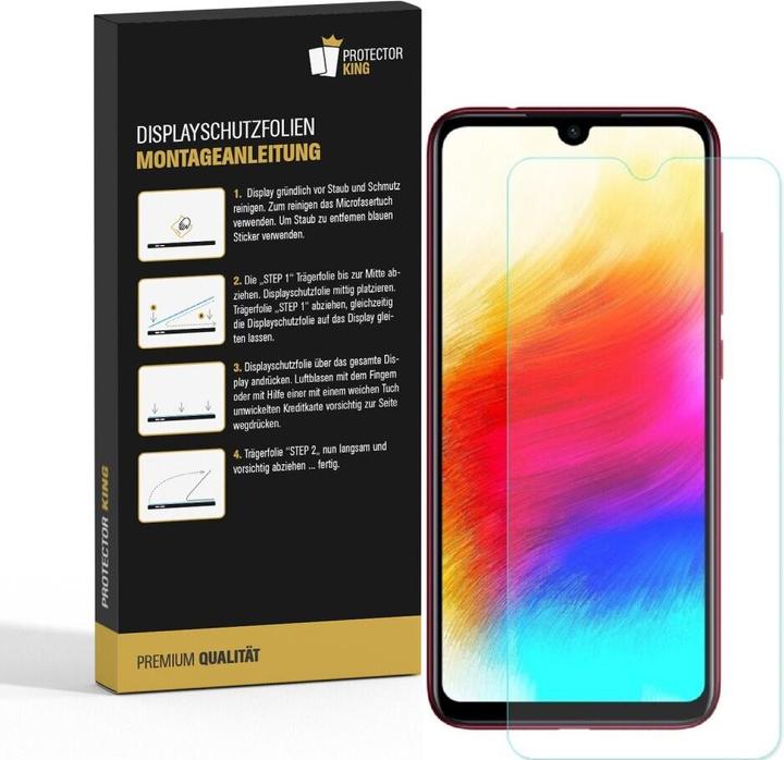 Actual product image Protectorking 2x Panzerfolie Anti-Shock HD Klar (2 Piece, Xiaomi Redmi Note 7)